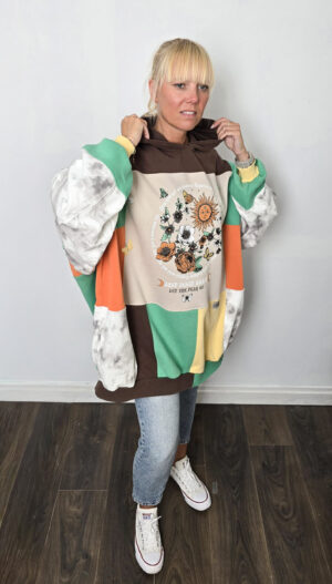 Bluza oversize large patchwork "Boho chic"