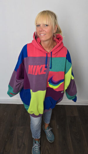 Bluza oversize large patchwork "Be colorful and original"