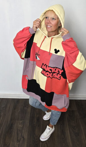 Bluza oversize large patchwork "Moody Mouse"