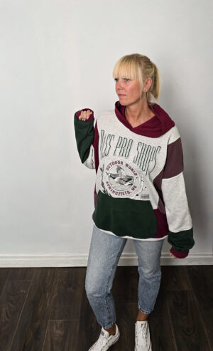 Bluza oversize patchwork "Outdoor world"