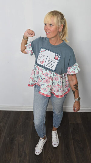 Bluzka "Postcard from the butterfly garden"