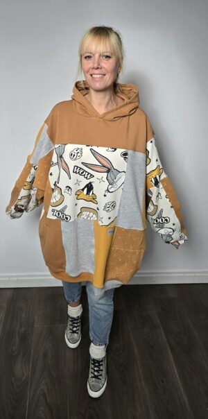 Damska bluza oversize large patchwork "Looney Tunes"