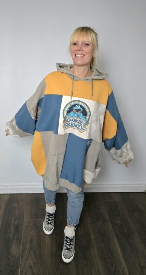 Damska bluza oversize large patchwork "Cookie Frenzy"