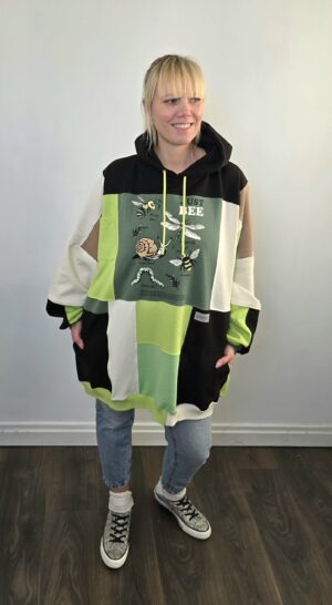 Damska bluza oversize large patchwork "Just Bee"