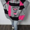 Damska bluza oversize large patchwork "Pink Minnie XoXo"