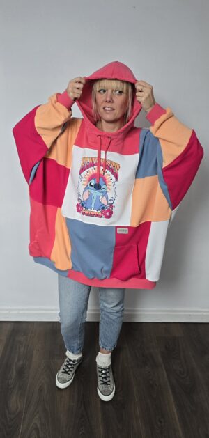 Damska bluza oversize large patchwork "Kindness Stitch"