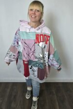 Damska bluza oversize large patchwork "Childhood nostalgia"